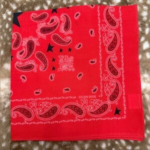 Golden Goose Red Paisley Bandana